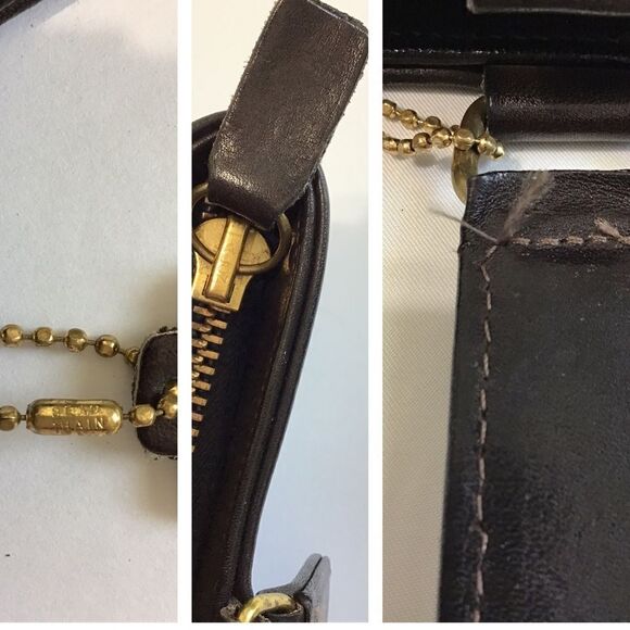 Vintage Coach Brown Leather Watermelon Tote Bag By Bonnie Cashin Pre-Creed - Picture 5 of 16